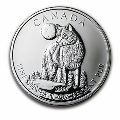 2011 Canadian Timber Wolf 1 oz Silver Coin – Silver Dink